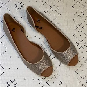 H&M SPARKLING FLATS SIZE 38 $15